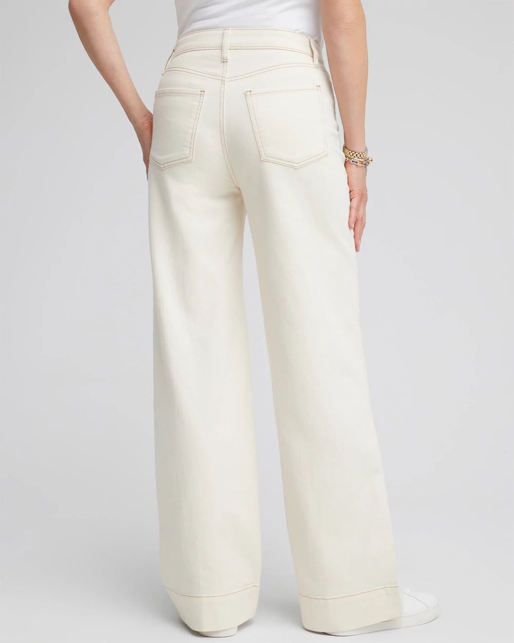 Pintuck High Rise Wide Leg Jeans | Chico's